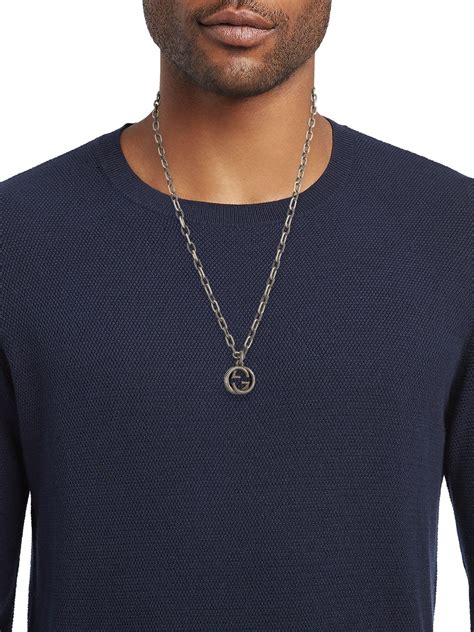 gucci locket necklace|Gucci necklace men.